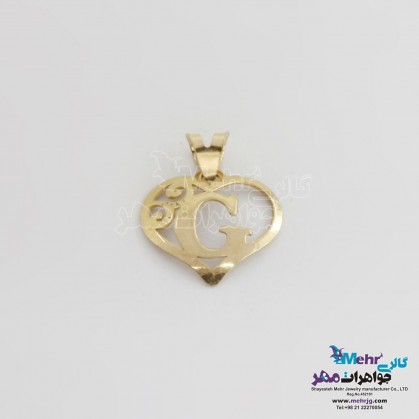 آویز طلا - طرح حروف الفبای لاتین-MM1472 آویز طلا - طرح حروف الفبای لاتین-MM1472